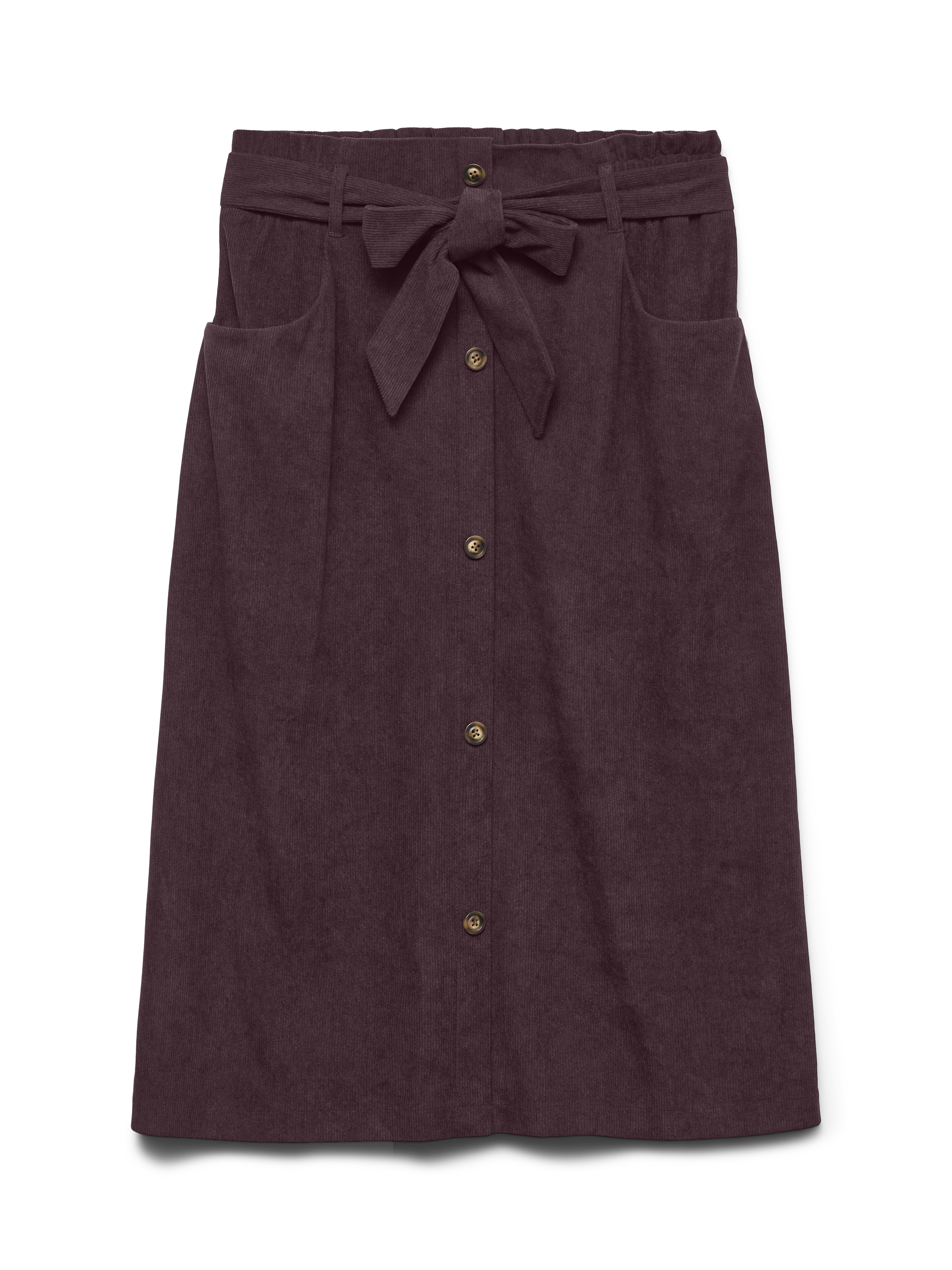 VMVILJA Corduroy High waist Midi-rok