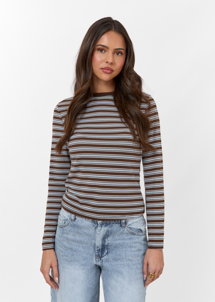 Louise top blauw