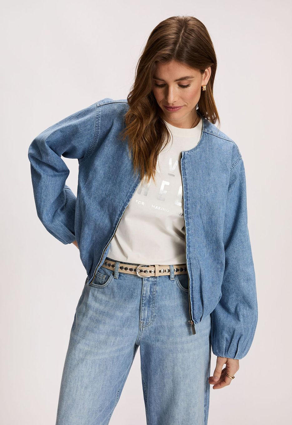 Silvercreek Denim Bomber Jacket
