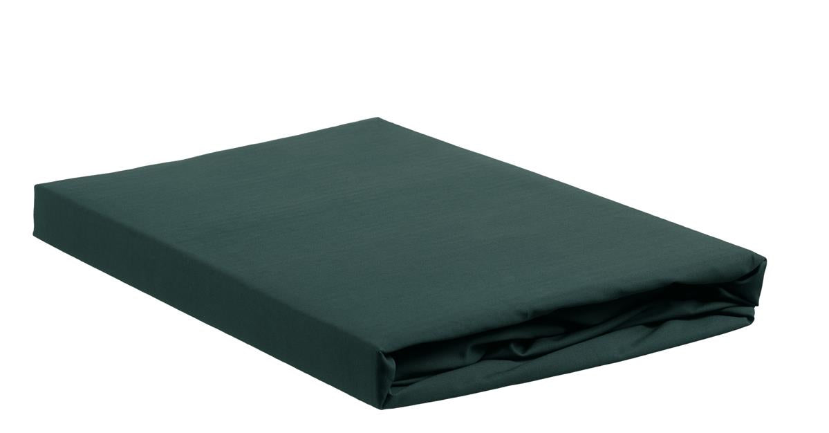 Ambiante Katoen - Hoeslaken - 120x200 - Donker Groen