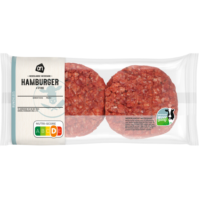 AH Runder hamburger 4 stuks
