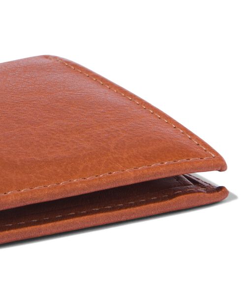 portefeuille en cuir marron avec blocage RFID