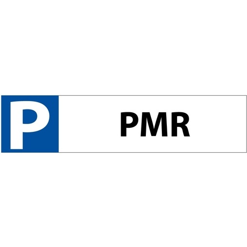 Plaque de signalisation - PMR butée parking - 85 x 350 mm - PVC