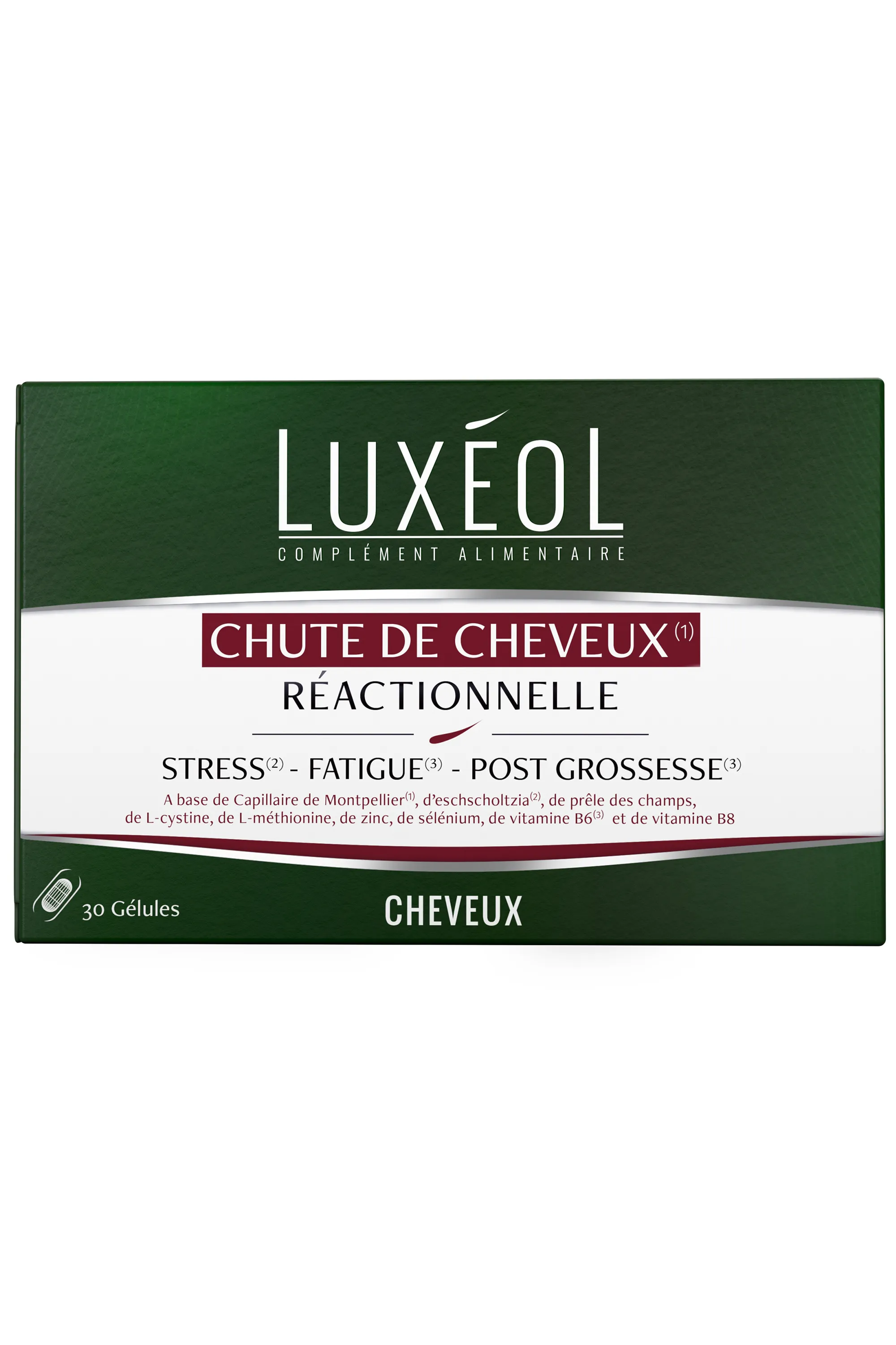 Luxéol Compléments alimentaires chute de cheveux réactionnelle-13.8 g