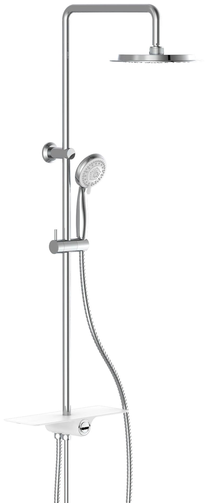 Schütte Brausegarnitur »Aquastar« Regendusche ohne Armatur, Duschsystem mit Ablage, mit 5 Funktionen