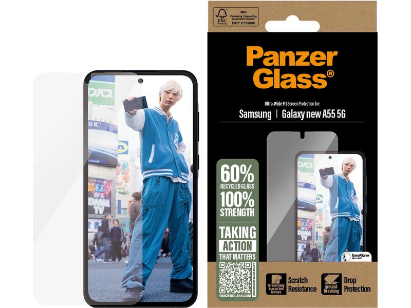 Panzerglass Displayschutz Ultra Wide Fit Galaxy A56 Display-Schutzfolie für das Samsung Galaxy A56 5G