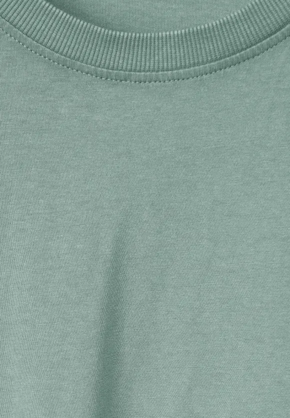 T-Shirt in gewaschener Optik - dust green