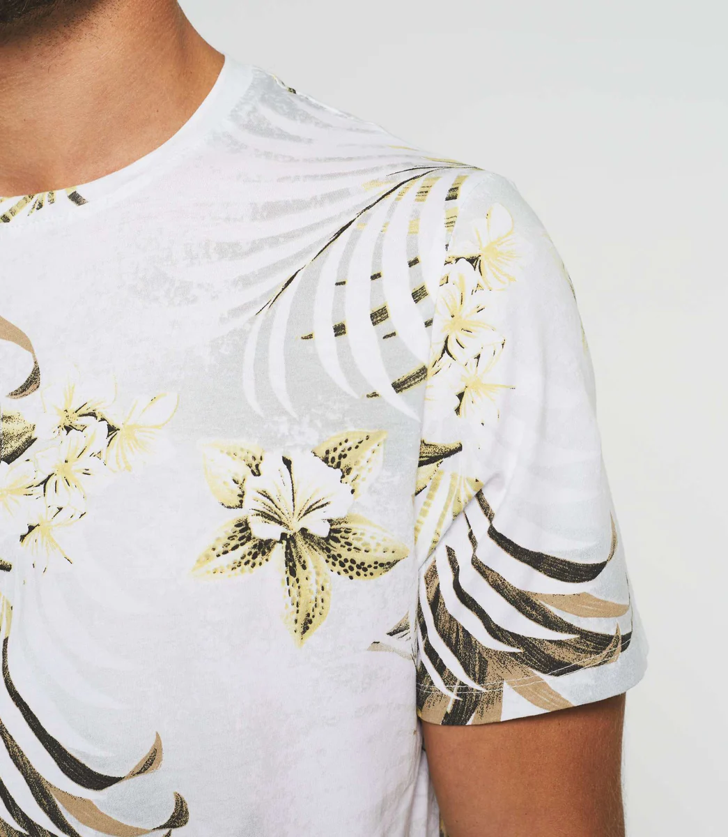 T-shirt à imprimé blanc 