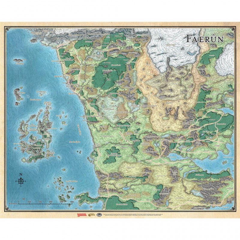 Faerûn - Carte du continent