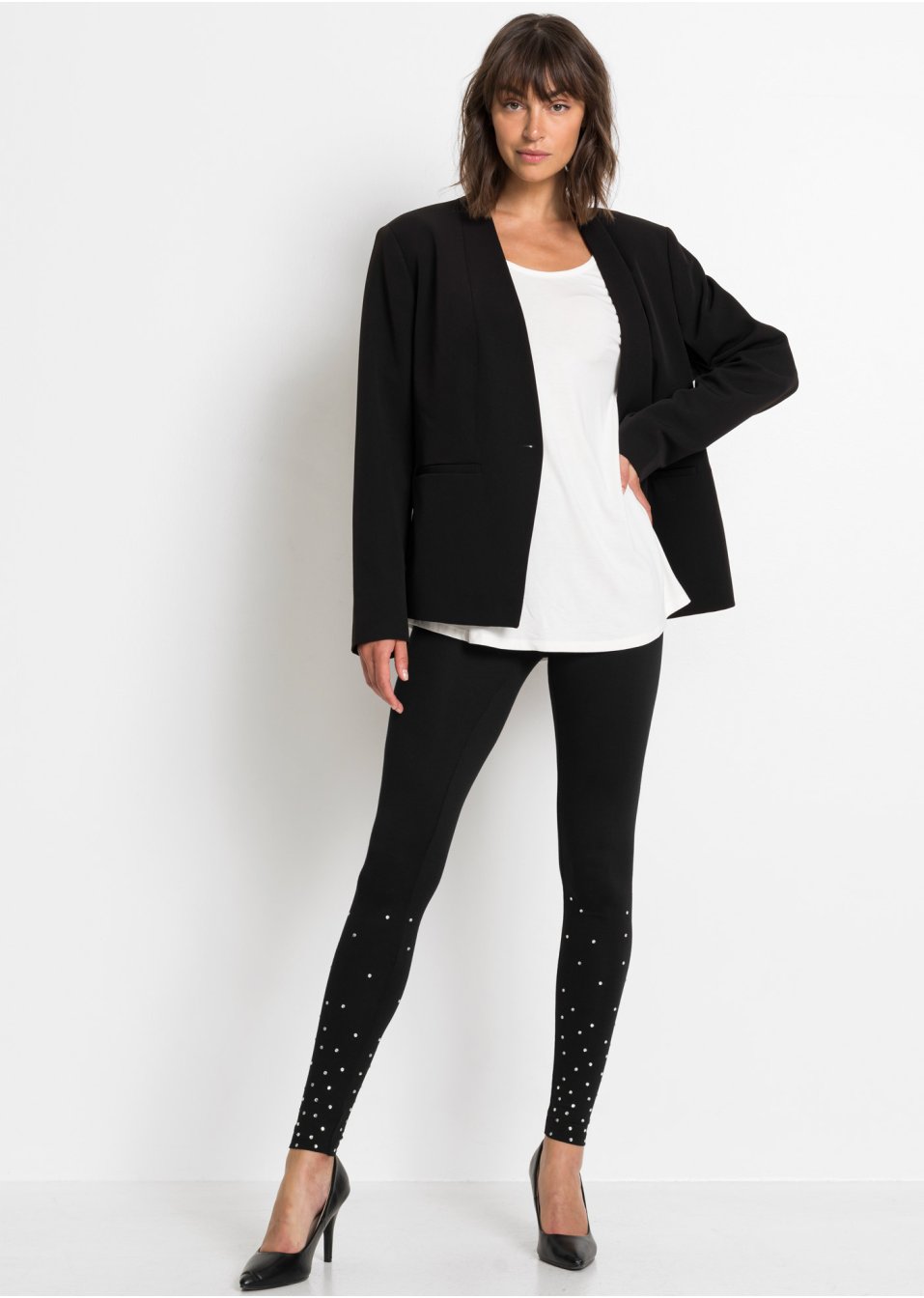 Legging avec petites pierres brillantes