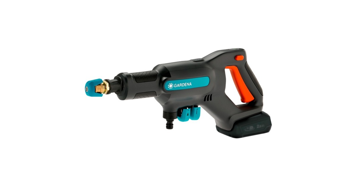 GARDENAAquaClean 24/18 V P4A Premium Set drukreiniger  (Grijs/turquoise, 14800-31, Accu inbegrepen)