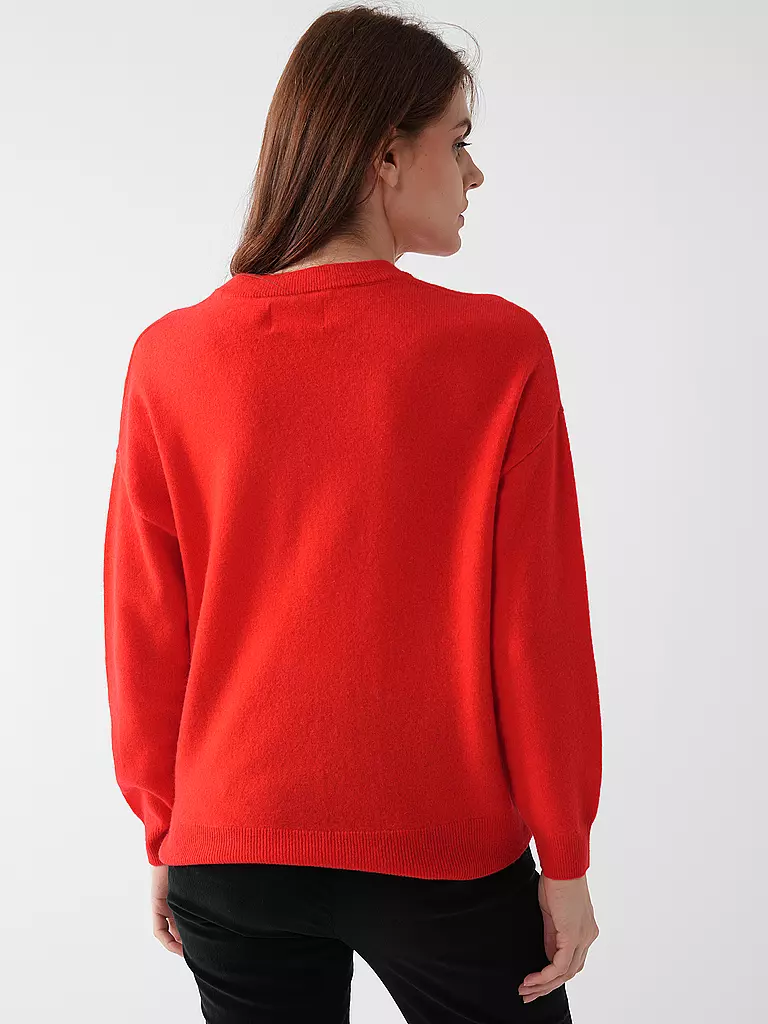 LES TRICOTS DE LEA Kaschmirpullover MAPOUPETTE rot