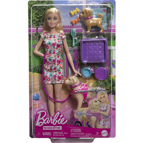 Barbie dukkesæt - Barbie og hund i kørestol