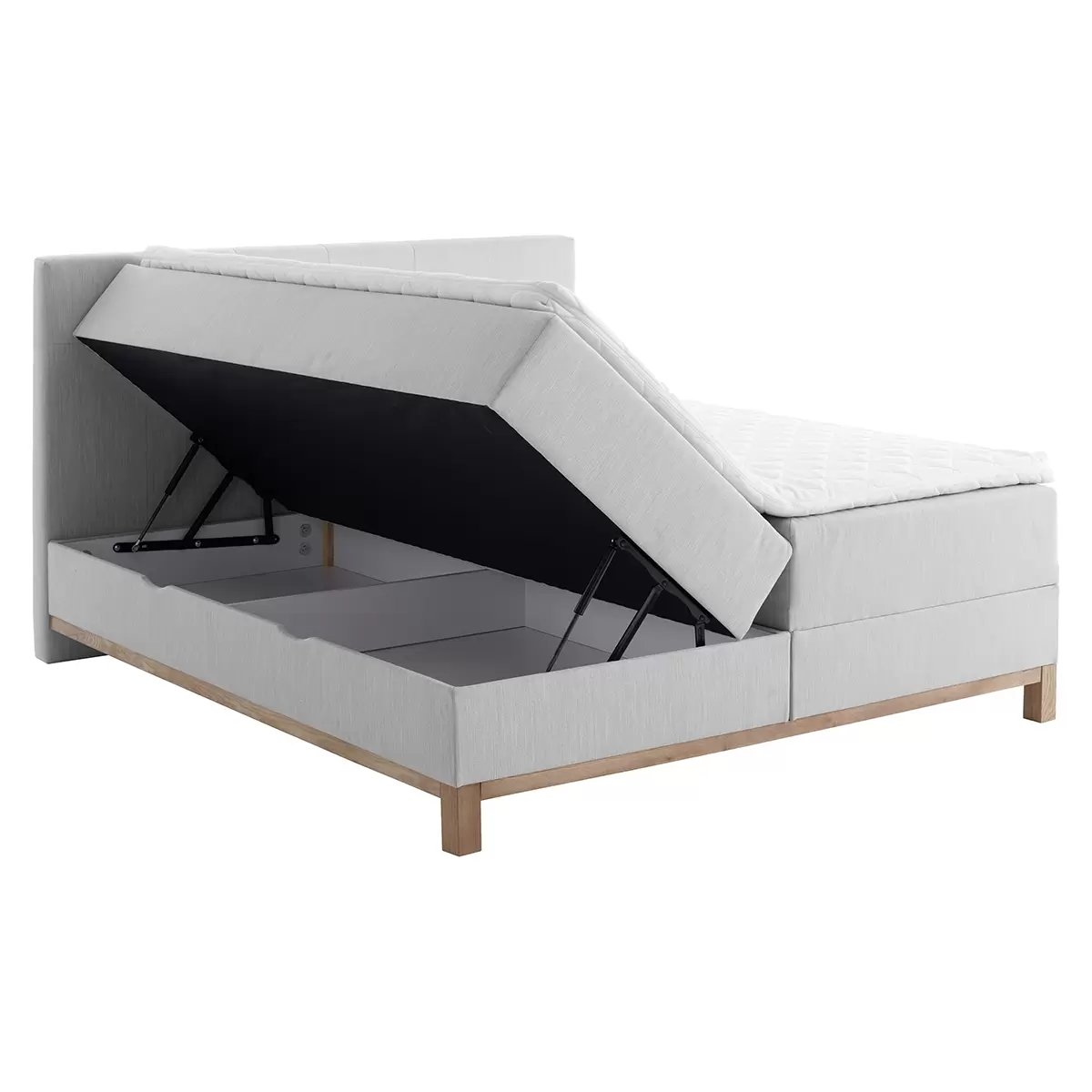 Boxspringbett CATANIA 160x200 Hellgrau