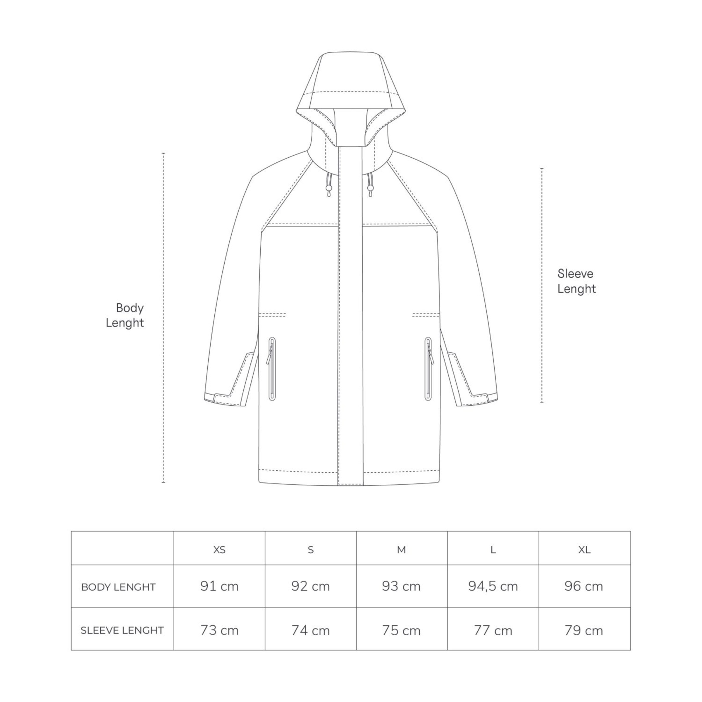 Everyday Rain Jacket Long Sandstone