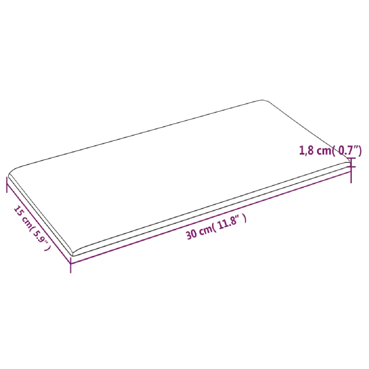Vidaxl Panneaux muraux - Marron 30x15 cm similicuir 0,54 mÂ²