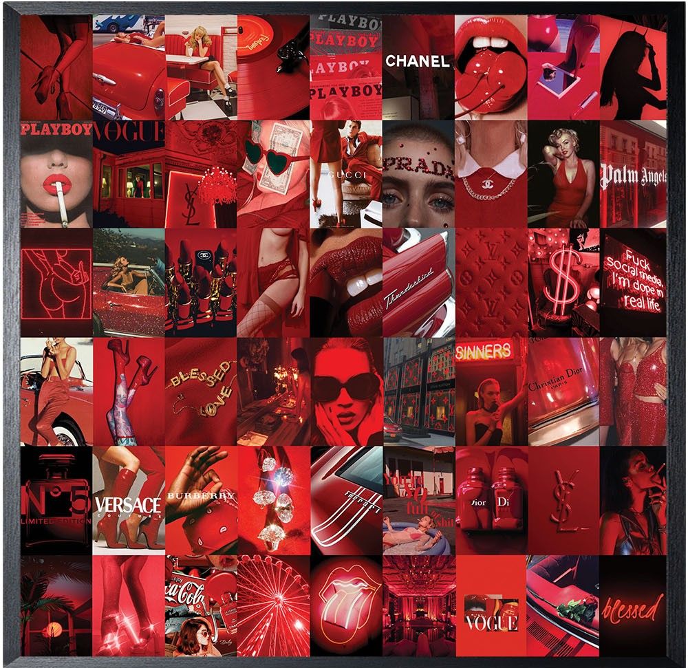 Art Print Rode Collage COLL-09