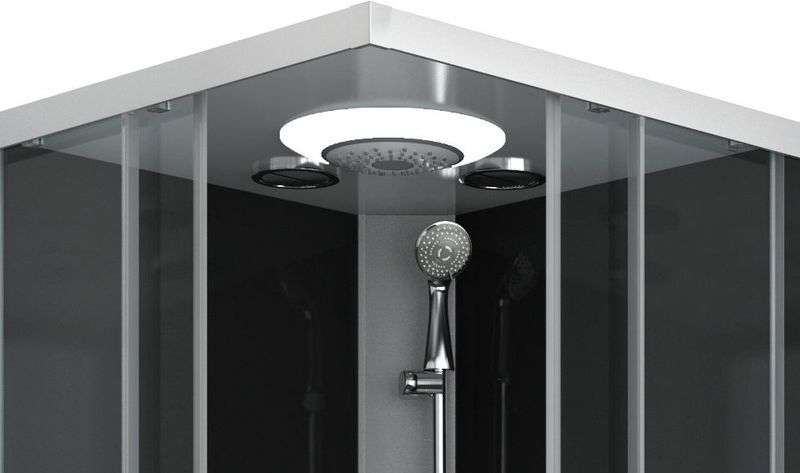 Badstuber - Miami - Douchecabine - Chroom - 90x90x215 cm - Kitvrij