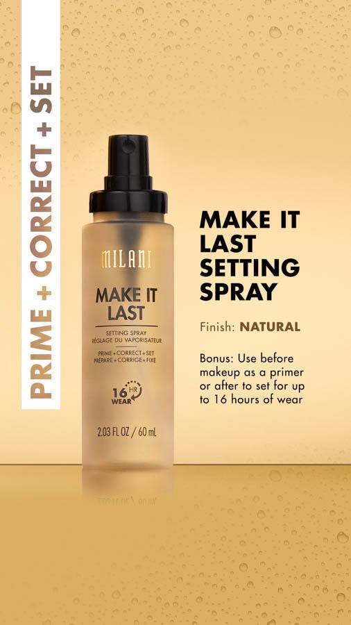 Milani Cosmetics Make It Last Spray Prime + Correct + Set
