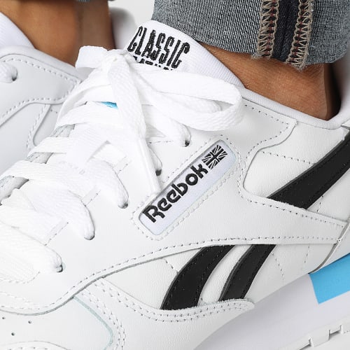 Baskets Femme Classic Leather IG0031 Footwear White Core Black Radical Aqua