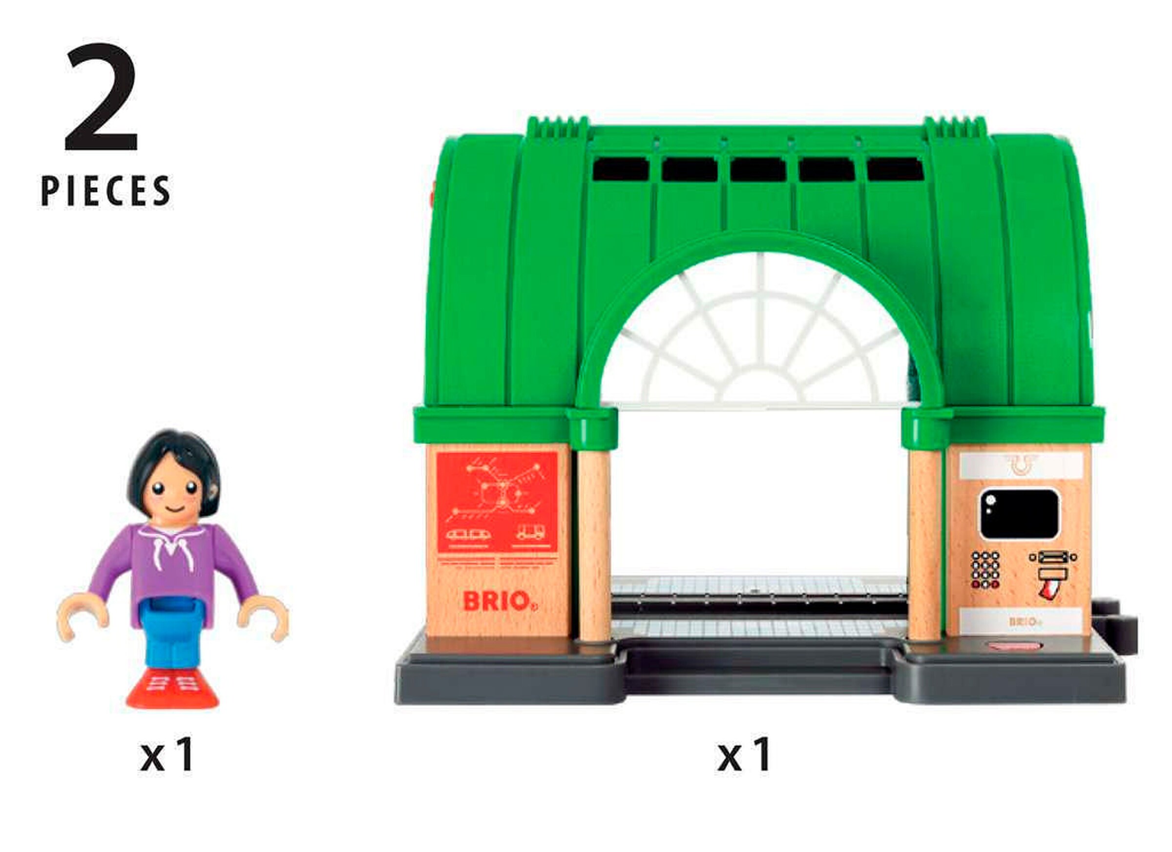 BRIO Großer Hauptbahnhof mit Ticketautomat