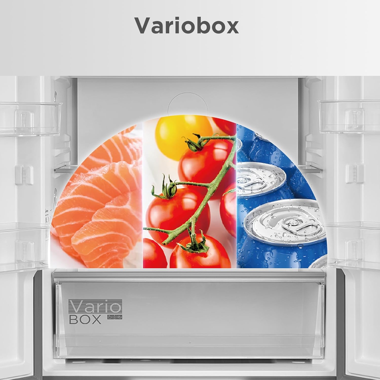 Midea French Door Kühl-Gefrierkombination/391 Liter NoFrost/Smart WiFi, Inverter & VarioBox/Energiesparend& Extrem Leise/Für Große Familien MERF402FIE02
