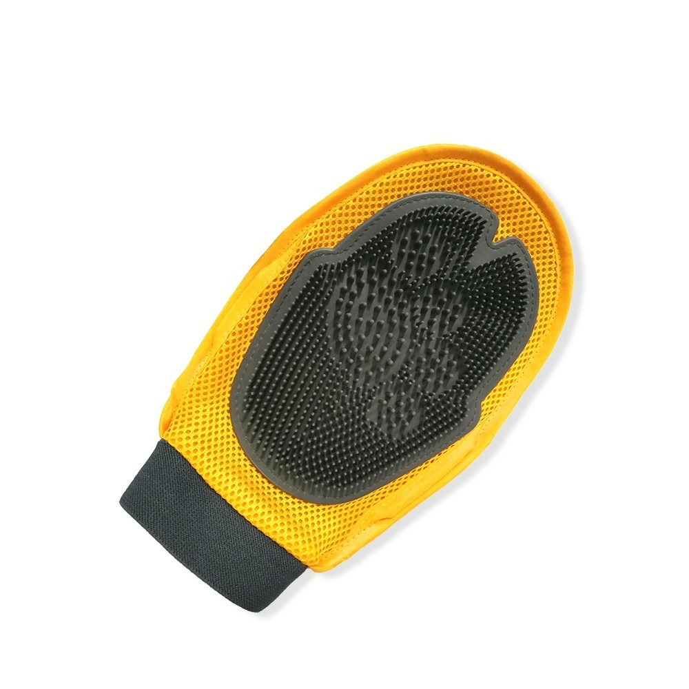 Gant de brossage 2-en-1 pour chiens et chats de , gant ambidextre, fermeture auto-agrippante, accessoire de toilettage