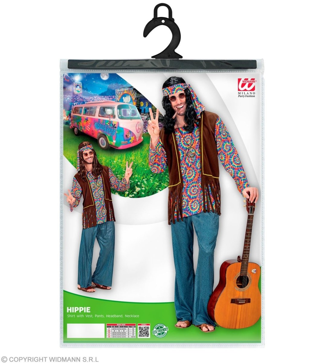 Hippie 60S Kostuum Heren 5 delig