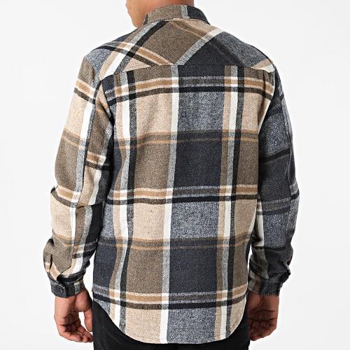 Surchemise à Carreaux Gris Anthracite Beige