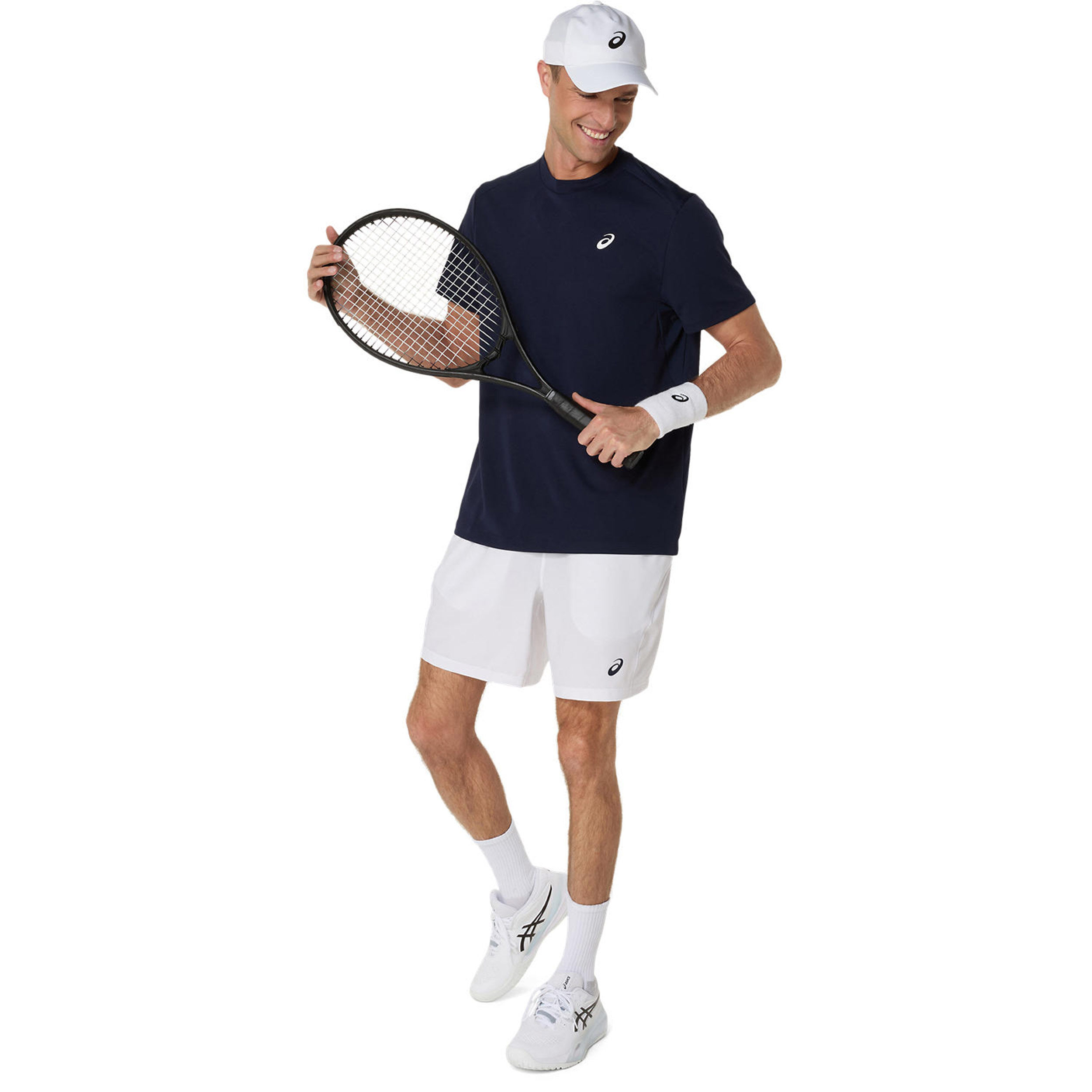 ASICS Court T-shirt Hommes - Bleu Foncé