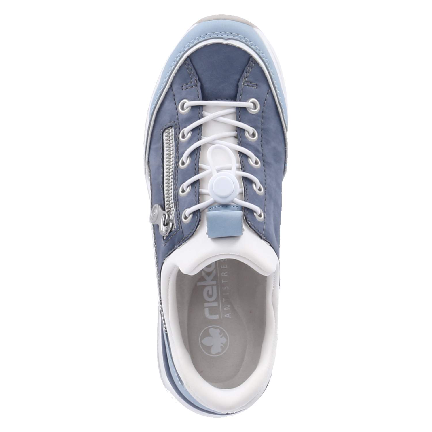 Rieker Slip-On-Sneaker - ciel/weiss/lightblue/reinweiss