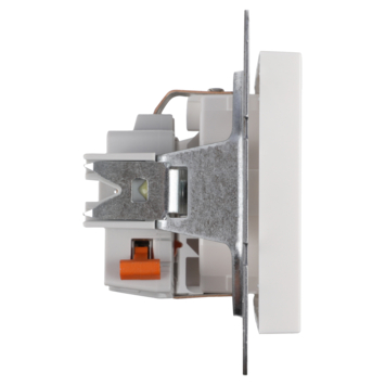 Gira ST55 inbouw enkel geaard stopcontact wit