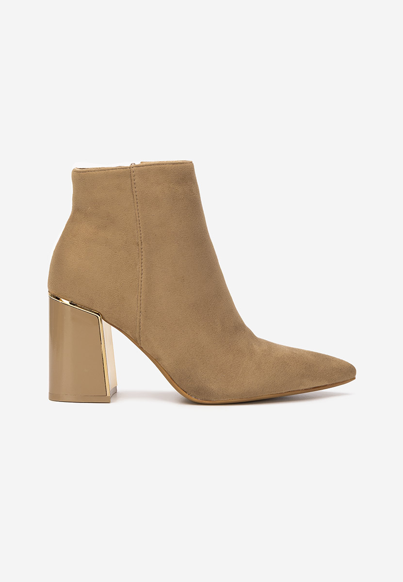 Bottines à gros talon kaki Nolira