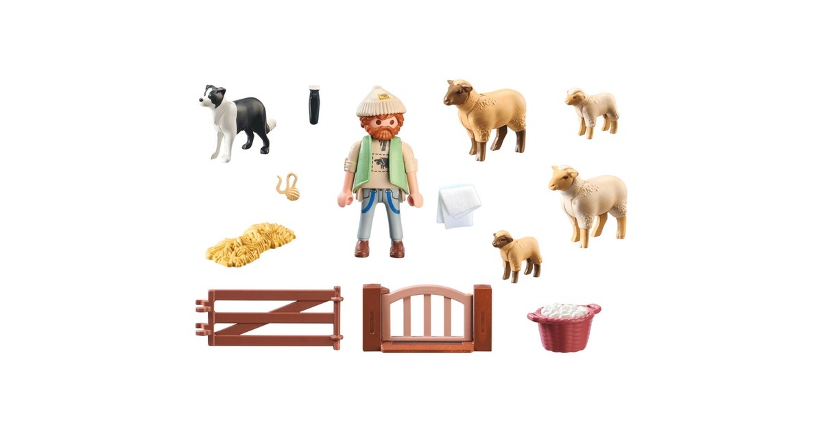 PLAYMOBILCountry - Jonge herder met schapen Constructiespeelgoed  (71444)
