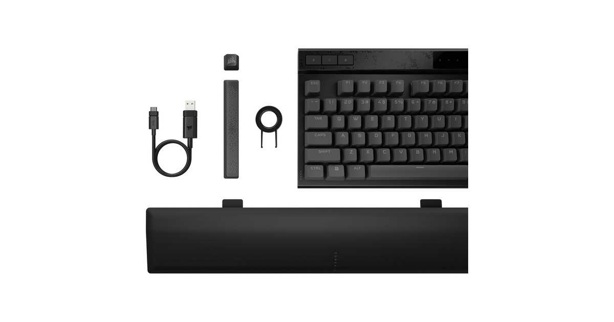 CorsairK70 MAX RGB, gaming toetsenbord  (Zwart, US lay-out, Corsair MGX, RGB leds, PBT double-shot)