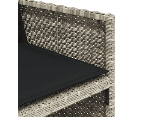 VIDAXL - Ensemble table et chaises Ensemble à manger de jardin et coussins 5 pcs gris clair rot...