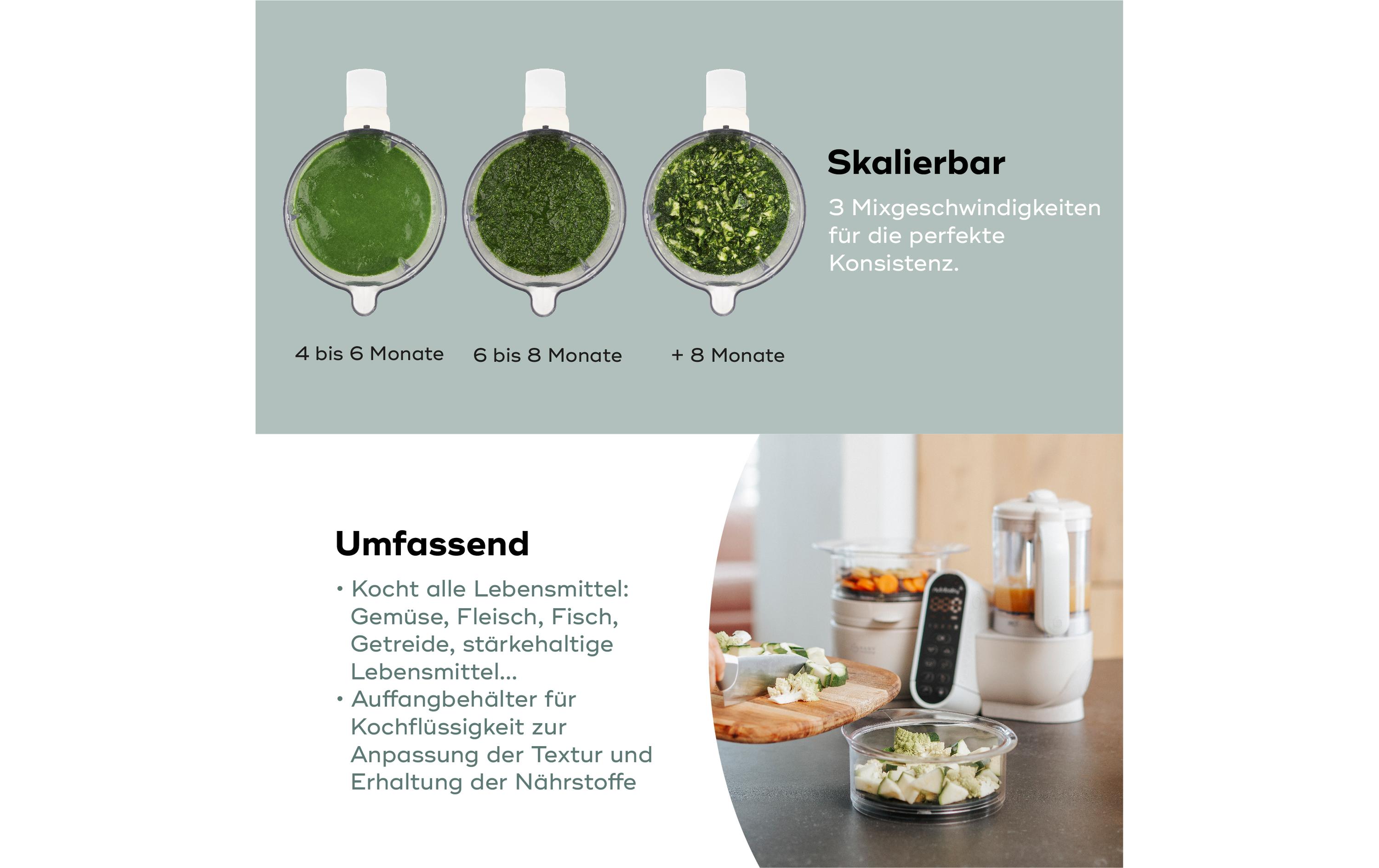 Multitool Nutribaby Plus Mineral Beige<br>Multifunktionaler Babynahrungszubereiter