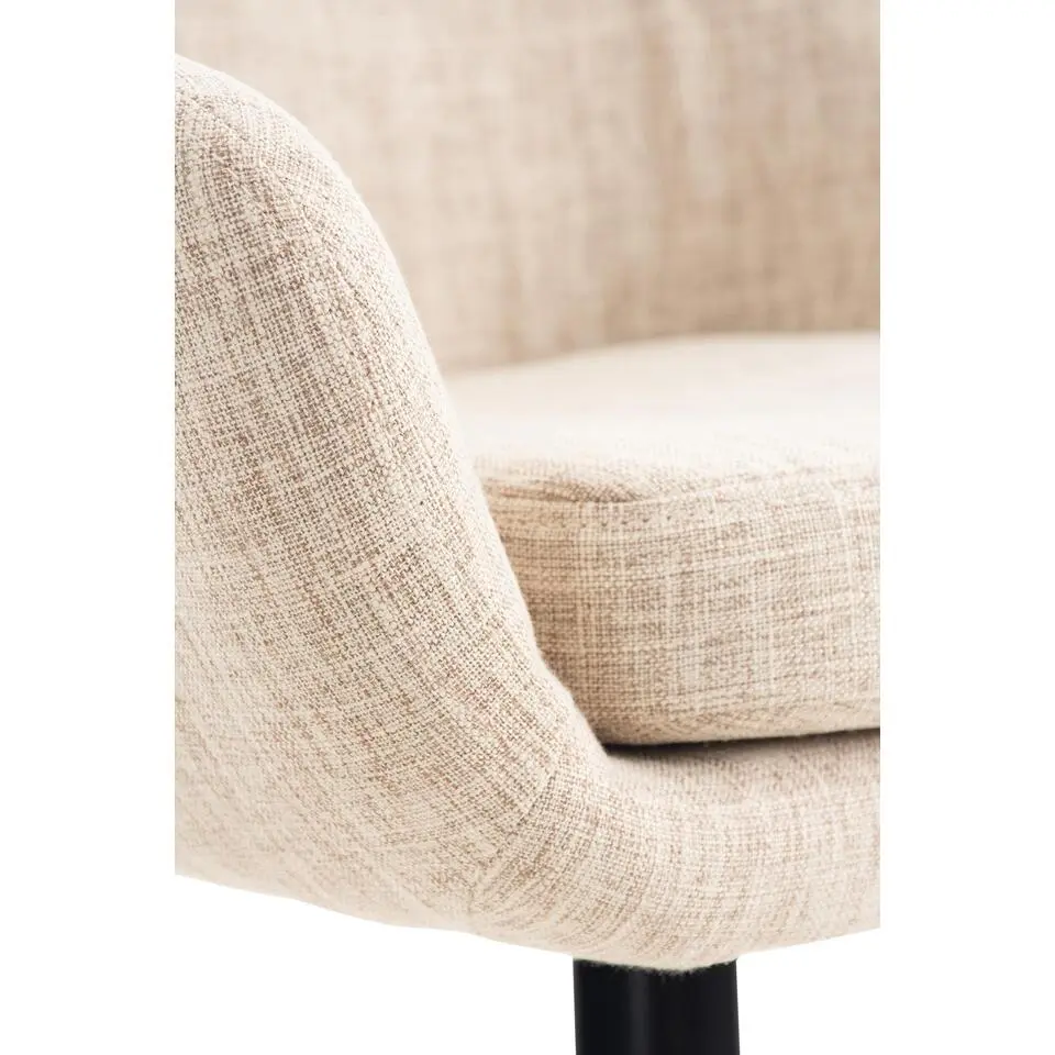 CLP Set van 2 Barkruk Grant natura Frame - Stof - creme