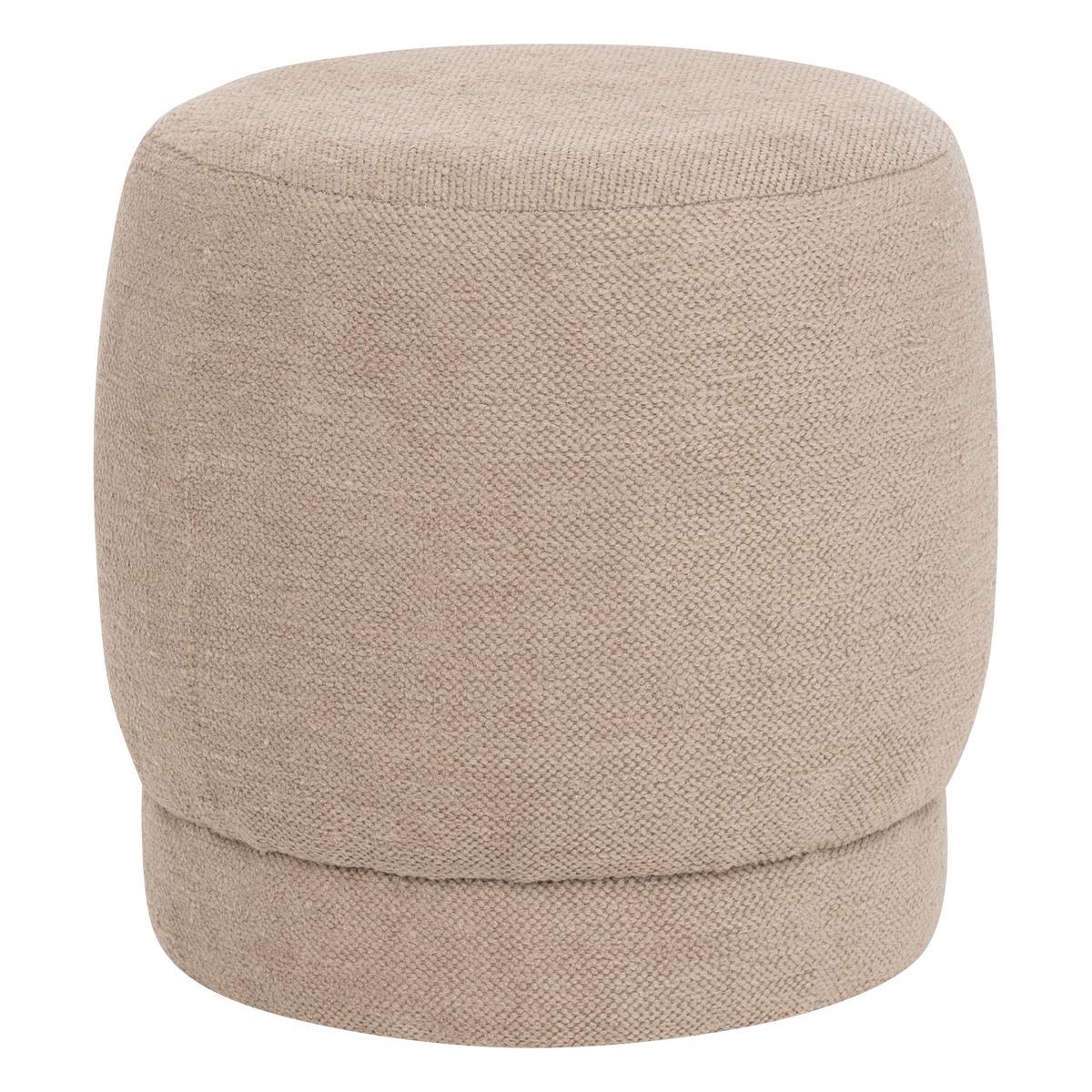 POUF BOUCLETTE AMEA GRIS TAUPE D.39CM