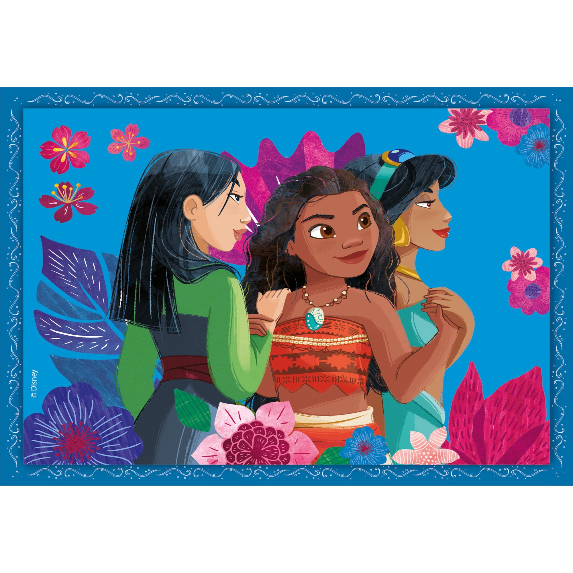 Clementoni Puzzle Supercolor 4 in 1 - Disney Princess