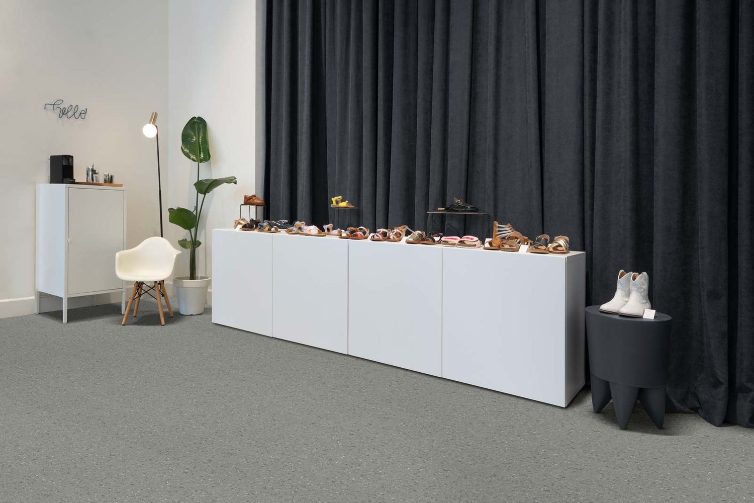 PVC-vloeren per meter, vinylvloeren met terrazzo-look, steenlook, 200 cm breed (per meter verkocht)
