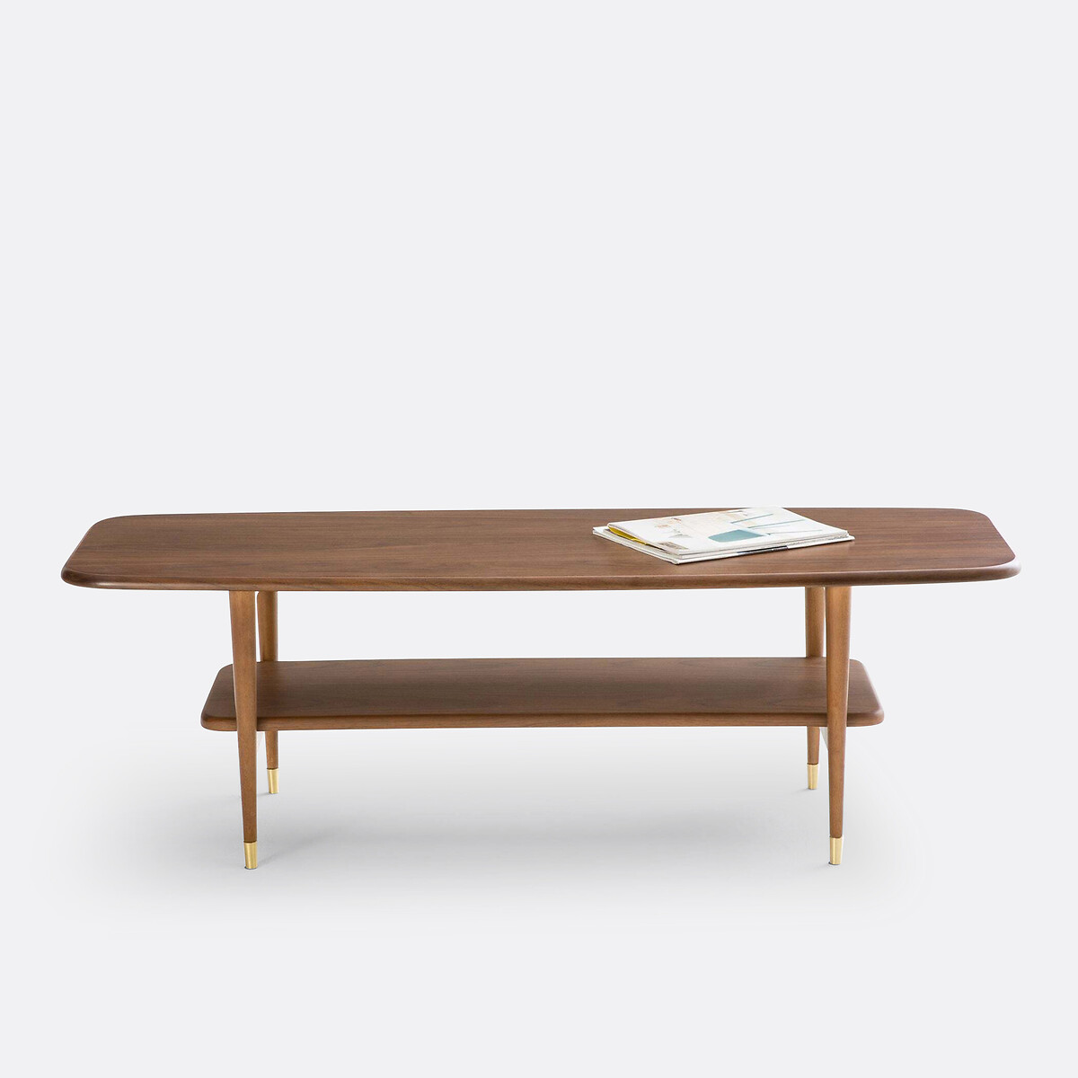 LA REDOUTE INTERIEURS<br>Mesa de centro vintage, nogueira, Ronda