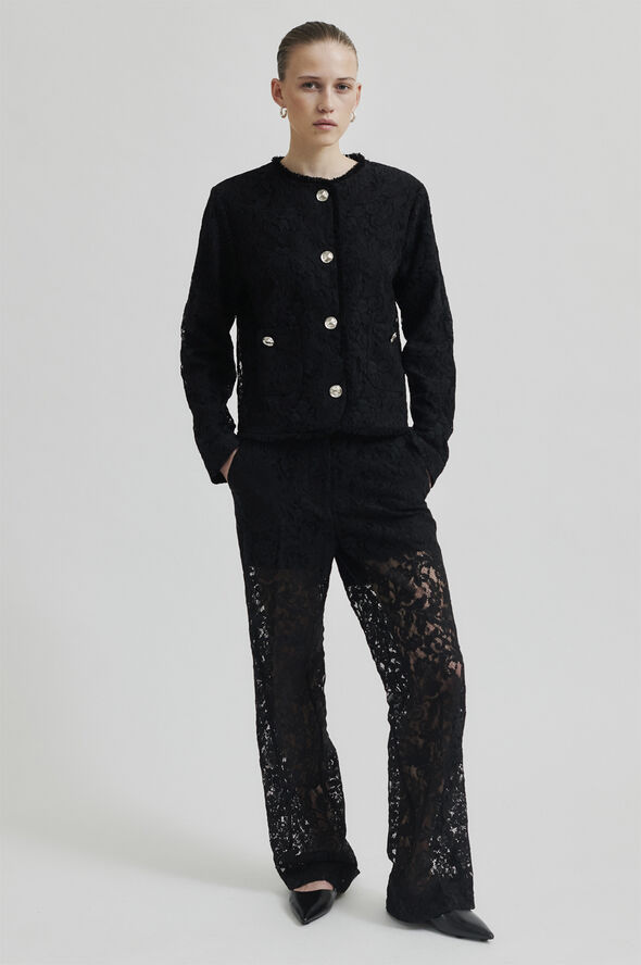 Second Female Border Trousers Black