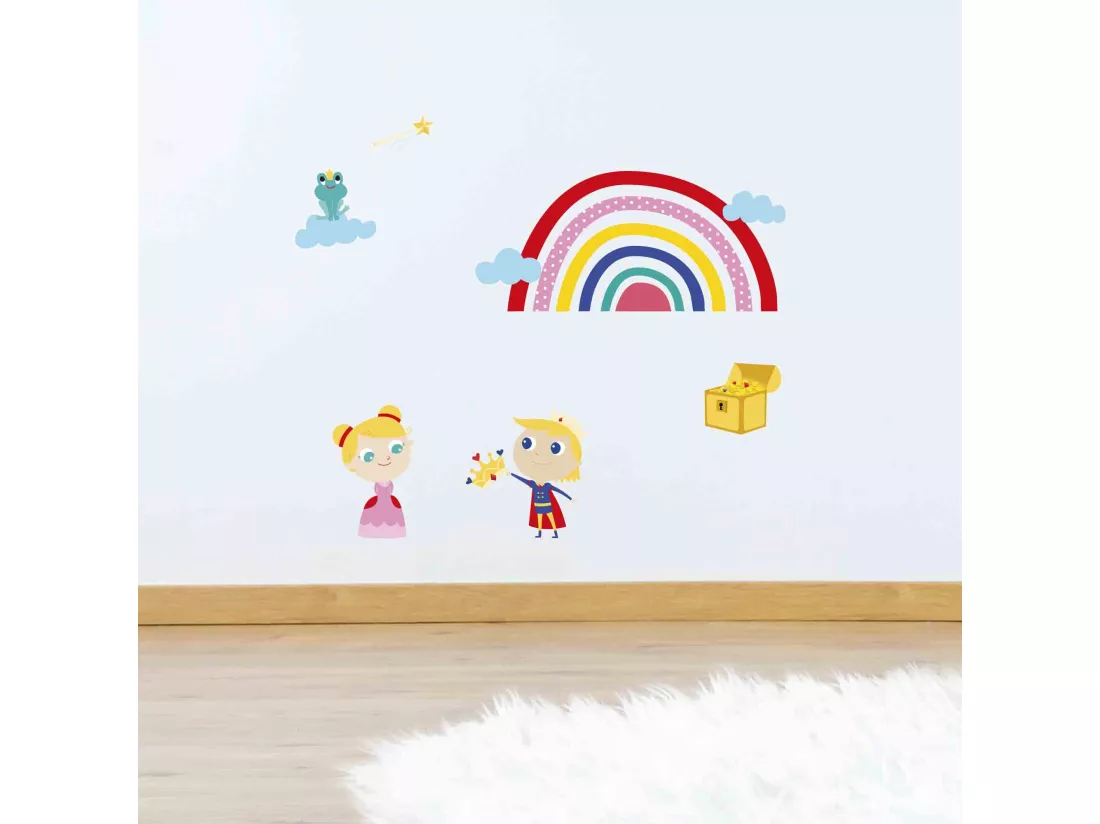 Sticker mural - Princesse et Prince