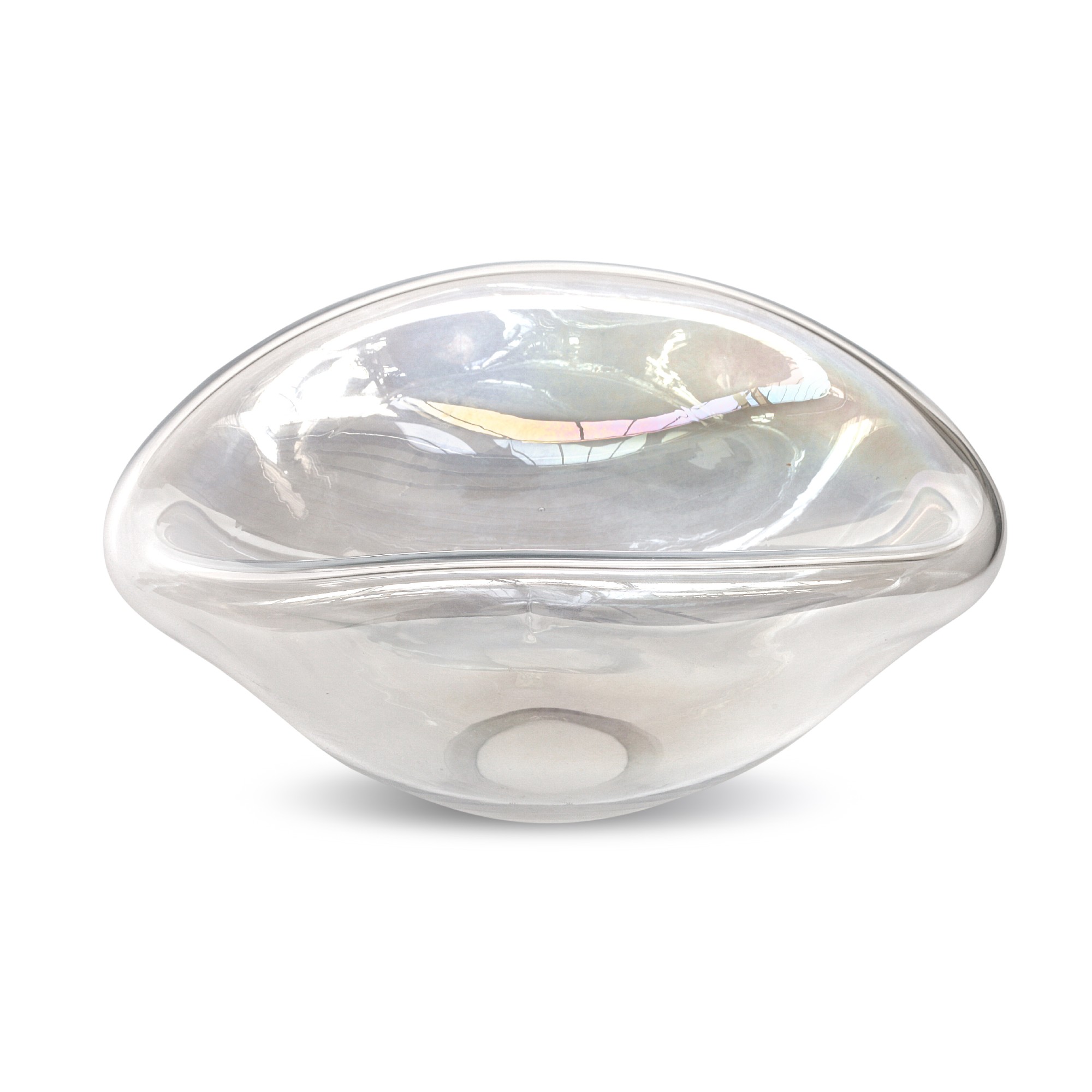 Glasschale 'Regenbogen', multicolor, T 31 cm, B 23 cm, H 16 cm von fischer's lagerhaus