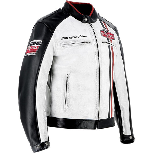 Helstons - Blouson Jay Motul Noir / Blanc