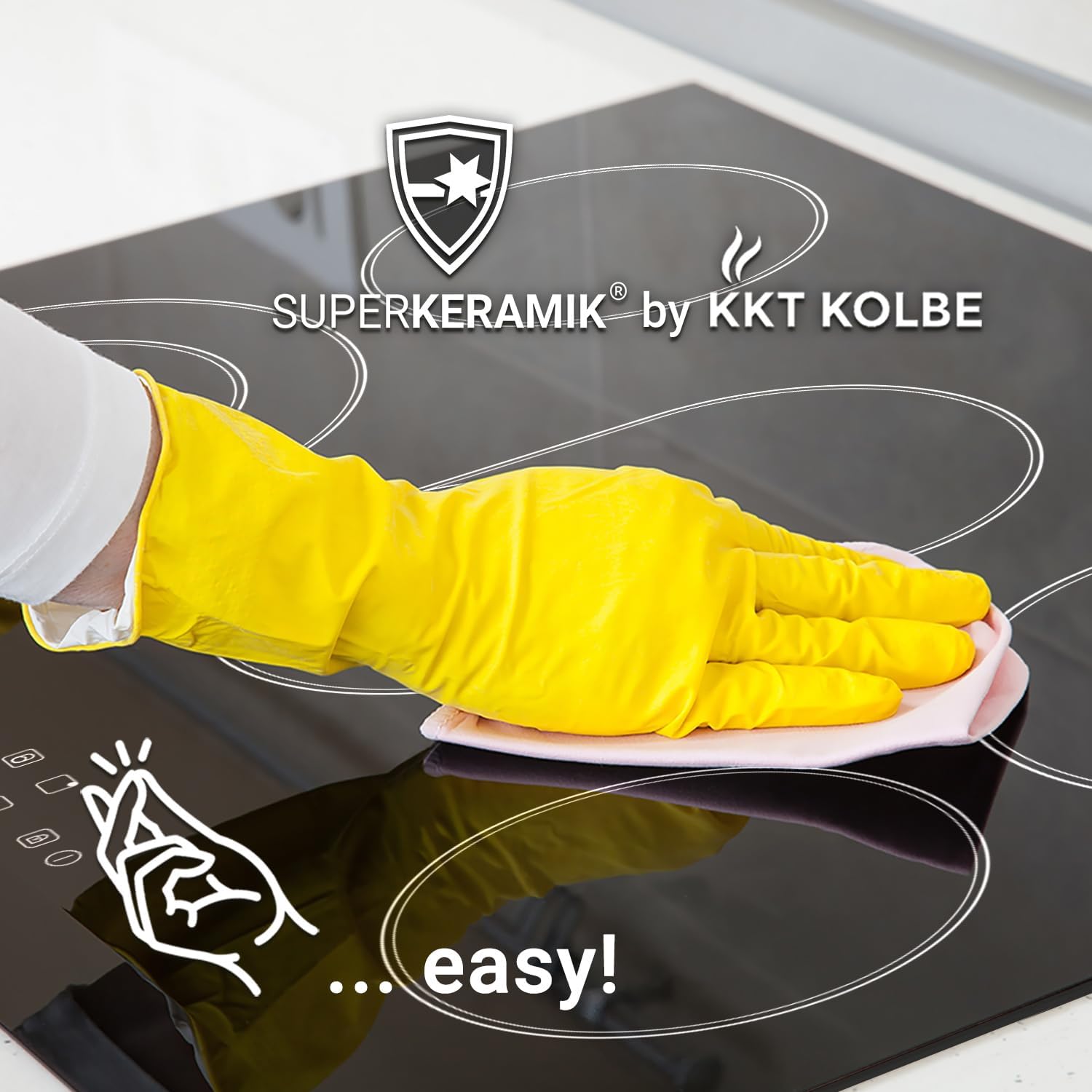 KKT KOLBE Glaskeramik Kochfeld 90 cm | Autark | 8,7 kW | 5 Zonen | 9 Stufen | Bräterzone | Dreifachzone | Rahmenlos | Timer | Restwärmeanzeige | CH9005RL