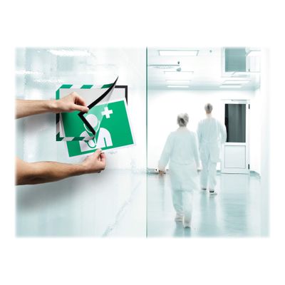 Durable Duraframe Magnetic Security - Cadre d'affichage magnétique bicolore - A4 - vert/blanc