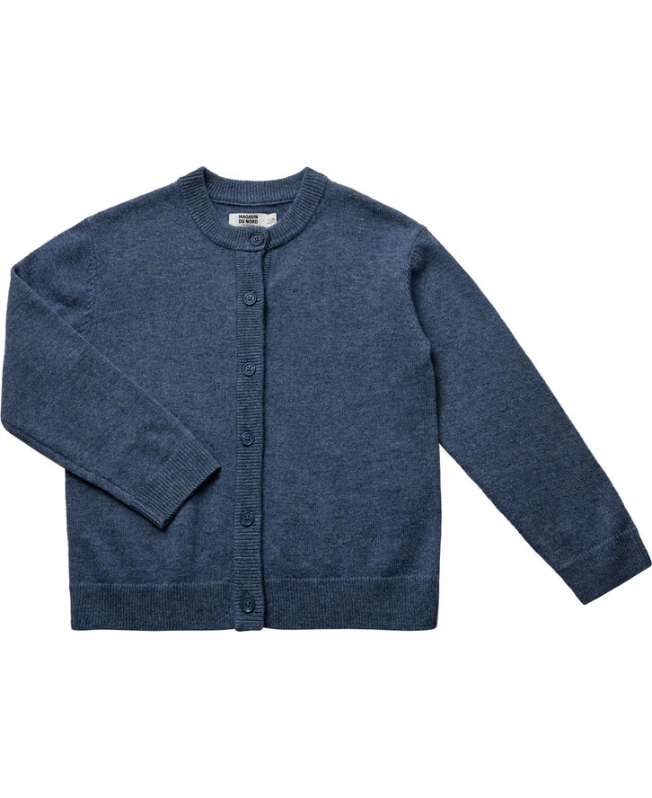 Magasin du Nord Collection Strikka RWS wool & cashmere cardigan Medium blue melange