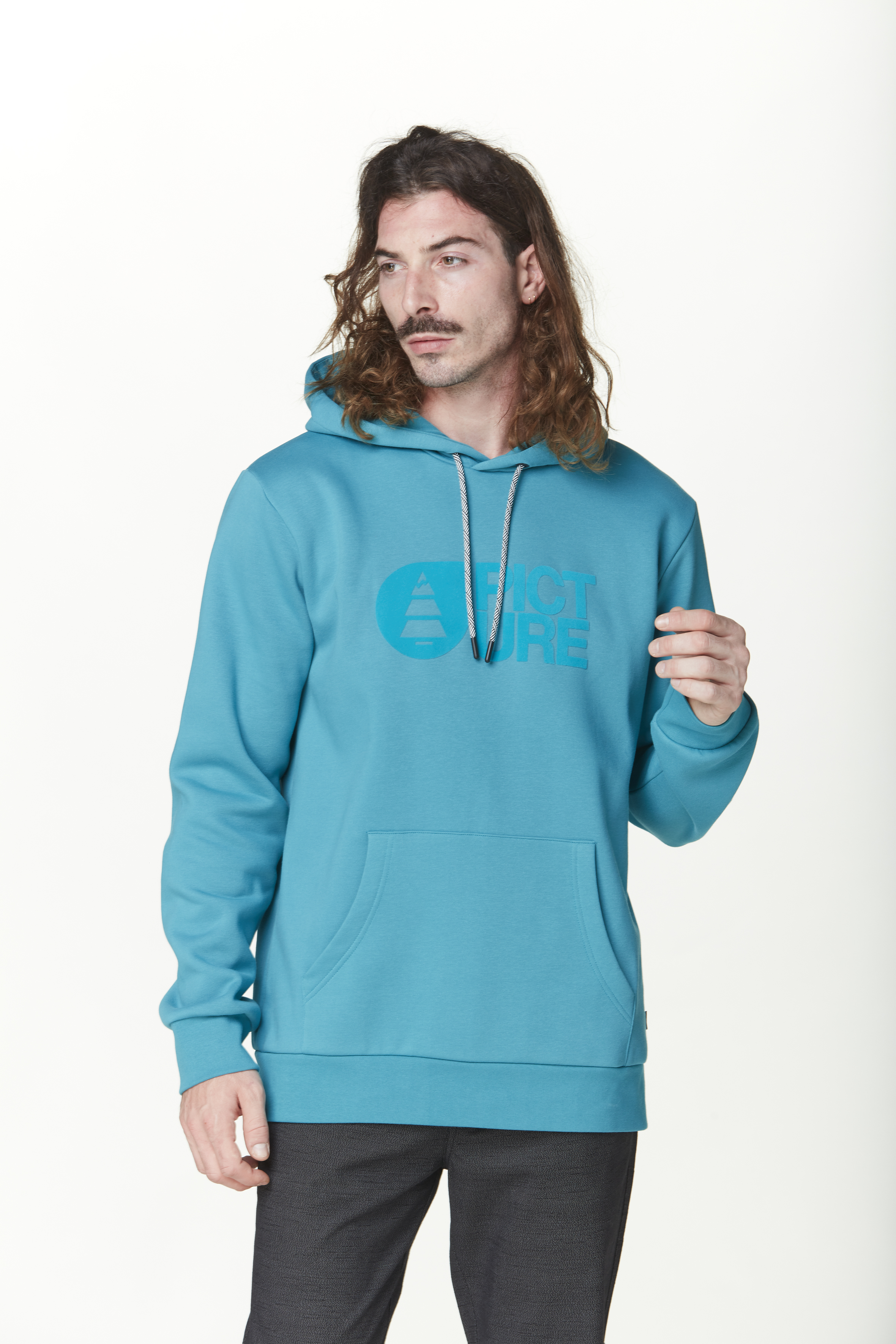 Picture Basement Flock Hoodie Biscay Bay